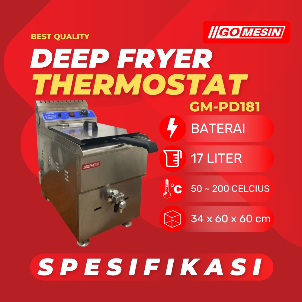 Deep Fryer Gas GM-PD181 Thermostat 2 Deep Fryer GM-PD181