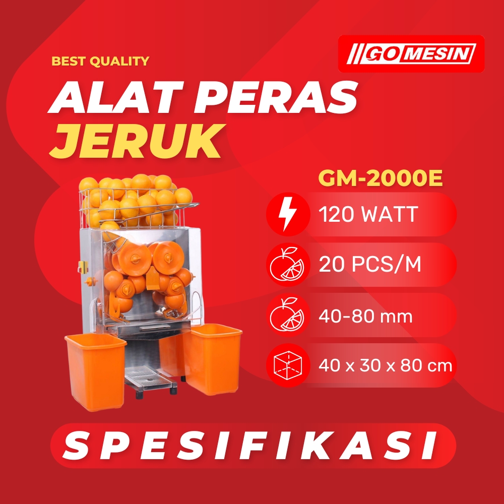 Mesin Peras Jeruk GM-2000E (1) Mesin Peras Jeruk GM-2000E