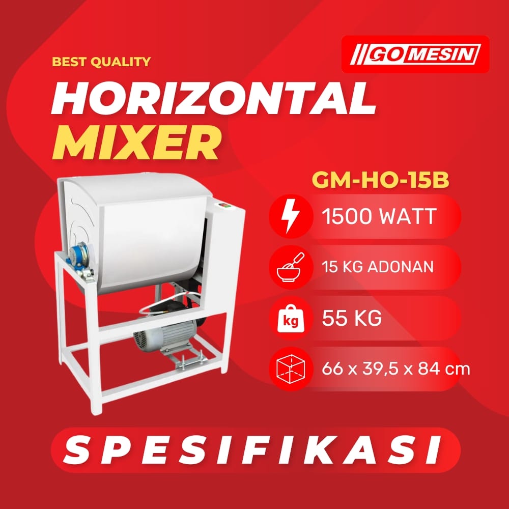 Horizontal Mixer GM-HO-15B Mixer Roti 2