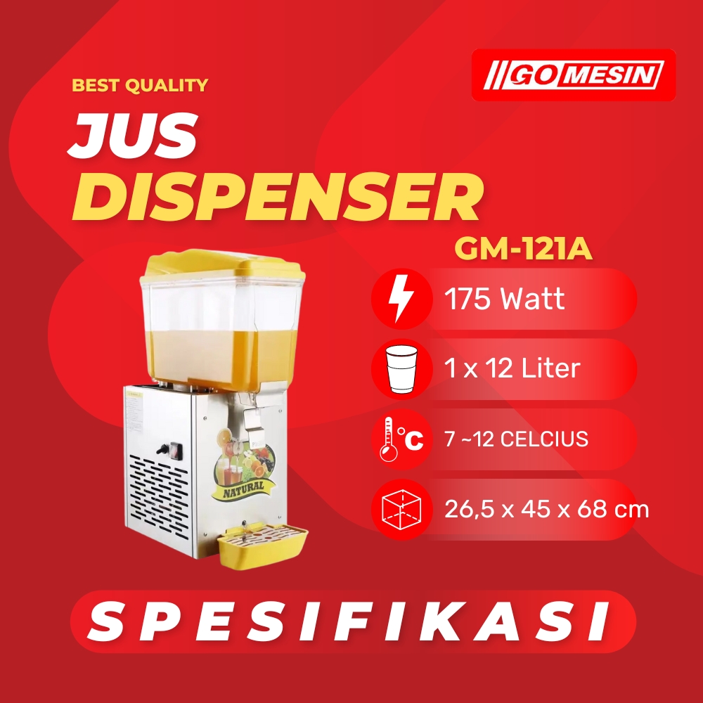 Jus Dispenser GM-121A 1 Tabung 2 Jus Dispenser GM-121A 1 Tabung