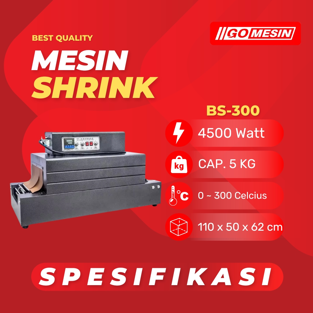 Mesin Shrink BS-300 Mesin Packing Plastik Wrap 2 Mesin Shrink BS-300 Mesin Packing Plastik Wrap