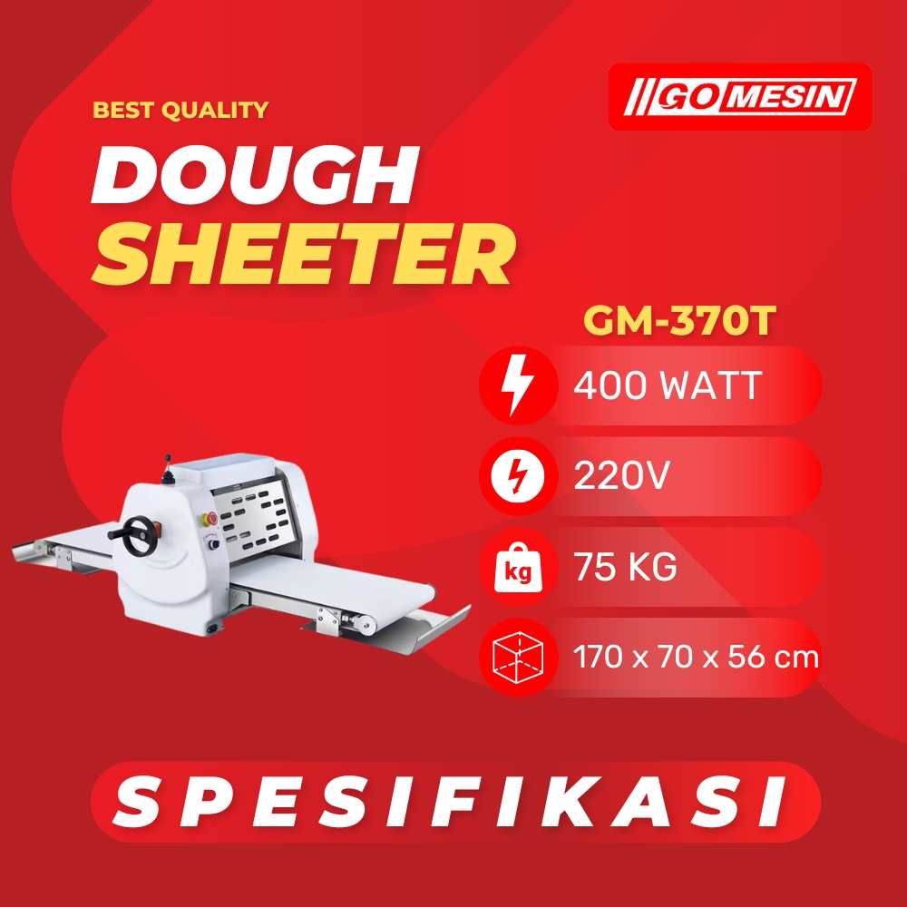 Dough Sheeter GM-370T Mesin Penipis Adonan Dough Sheeter