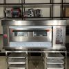 Oven deck gas dua tungku stainless steel untuk bakery dan UMKM